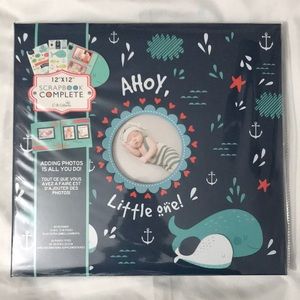 Ahoy Little One nautical 12”x12” album & stickers